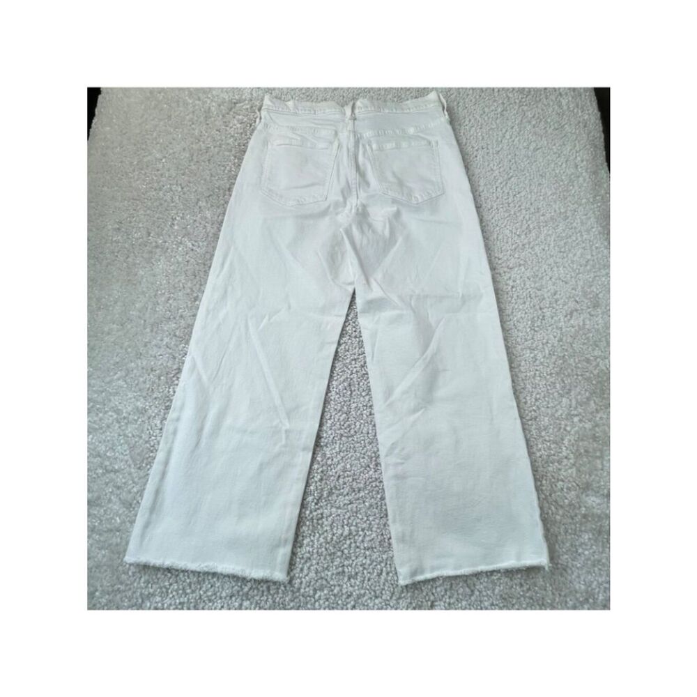 J. Crew Slim Wide Leg Jean White Raw Hem Womens 31 - Picture 3 of 11